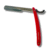 Red Plastic Handle Turkish Razor - RZR13CRD