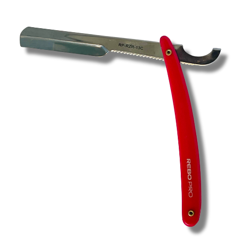 Red Plastic Handle Turkish Razor - RZR13CRD